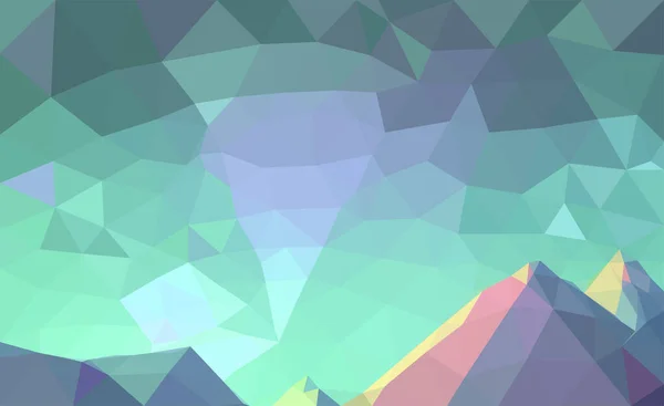 Poligonal Geométrica Abstracta Montaña Digital Vector Colorido Paisaje Plano Fondo — Vector de stock