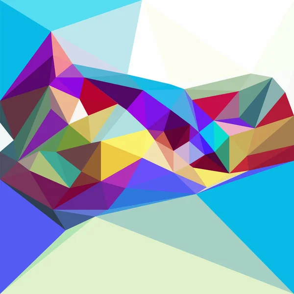 Coloré Volumétrique Low Poly Fond Élégant Vecteur Multicolore Illustration Luxe — Image vectorielle