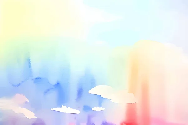 Ручная Иллюстрация Красочных Пастельных Акварелей Разноцветных Абстрактных Всплесков Белом Бумажном — стоковый вектор