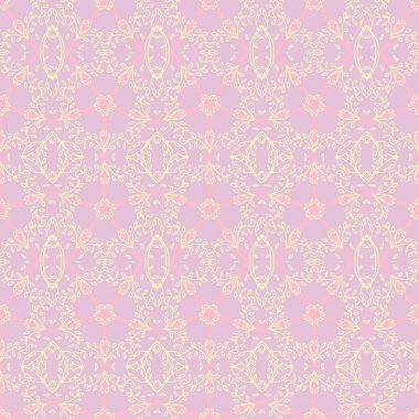 Soyut geometrik pembe renkli hippi moda yastık deseni, egzotik lüks formları olan genç karalama kumaş dekoru.