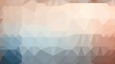 Bej, beyaz ve mavi vektör düşük polyester soyut renkli arkaplan, moda, geometrik, siber çokgen duvar kağıdı, üçgen tarzı poster