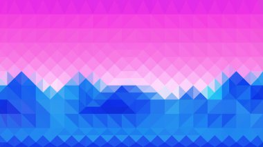 Vektör mavi ve mor düşük polyester soyut arkaplan, moda, geometrik, siber çokgen duvar kağıdı, üçgen tarzı poster