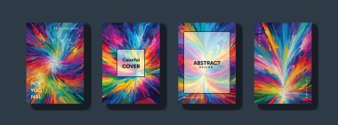 Düşük politik dikey soyut renkli el ilanları, A4 boyut kapağı koleksiyonları, arka planlar, trend, geometrik, siber çokgen ve çok renkli güzel sunum, üçgen tarzı afişler,