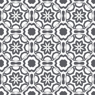 Çok güzel, gri ve beyaz, pürüzsüz bir desen. Süslü stil kabilenin etnik geçmişi. Geometrik süsleme arka planı tekrarla. Dekoratif kapak