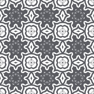 Çok güzel, gri ve beyaz, pürüzsüz bir desen. Süslü stil kabilenin etnik geçmişi. Geometrik süsleme arka planı tekrarla. Dekoratif kapak