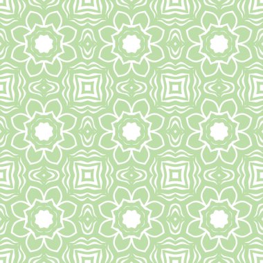 Soyut geometrik yeşil ve beyaz hippi moda yastık deseni, egzotik lüks şekilli yeşil ve beyaz karalama kumaş dekoru