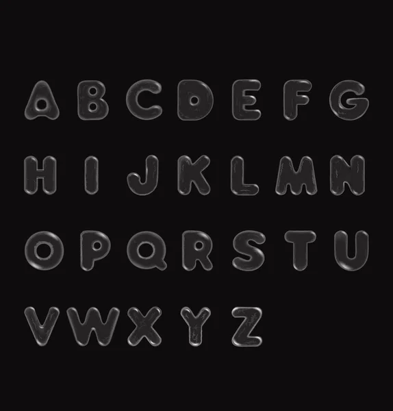 Прозрачные Буквы Abc Векторная Иллюстрация — стоковый вектор