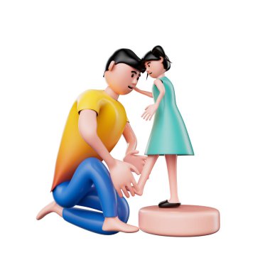 Mutlu Babalar Günü 3D Nesne