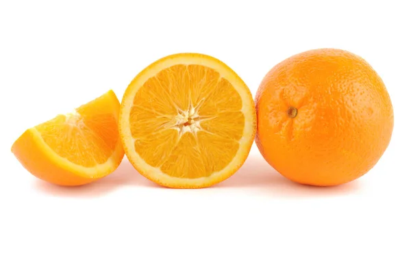 stock image fresh ripe oranges slices isolated