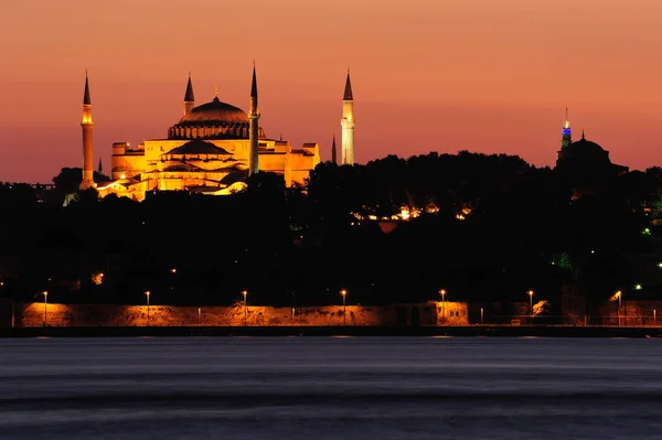 Istanbul Hagiasophia Mezquita Noche — Foto de Stock