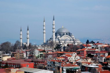 İstanbul 'un tarihi bölümünde Süleyman Mosgue