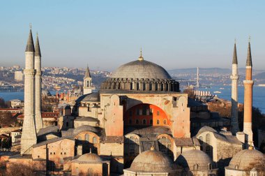 Sultanahmet minaresinden Ayasofya görüşü