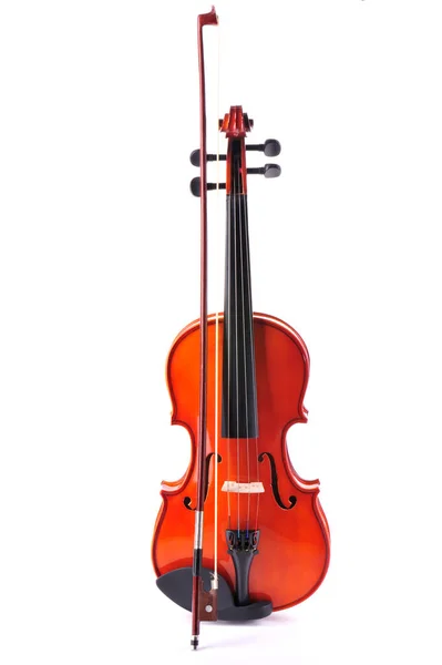 Violino Feito Pau Rosa Contra Fundo Branco — Fotografia de Stock