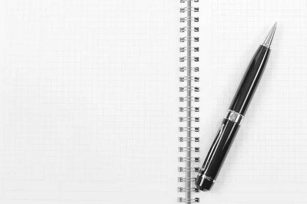 Pen Notebook White Background — Stock Photo, Image