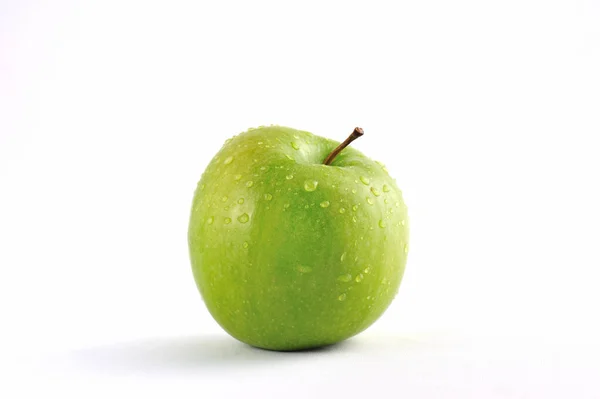 Green Ripe Juicy Apple Isolated White Background Royalty Free Stock Images