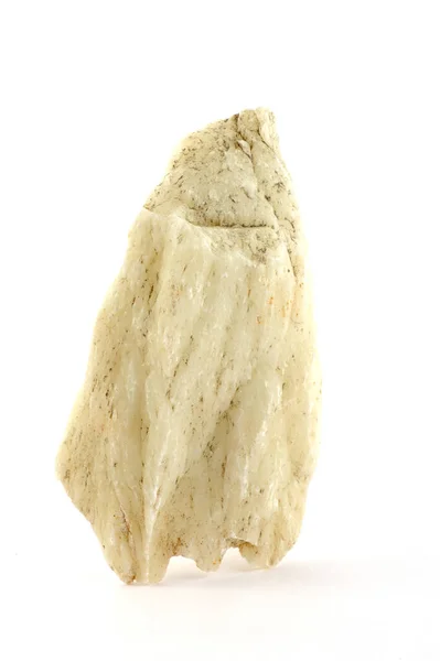 Beyaz Arkaplanda Izole Edilmiş Makro Mineral Taş Kuvars — Stok fotoğraf