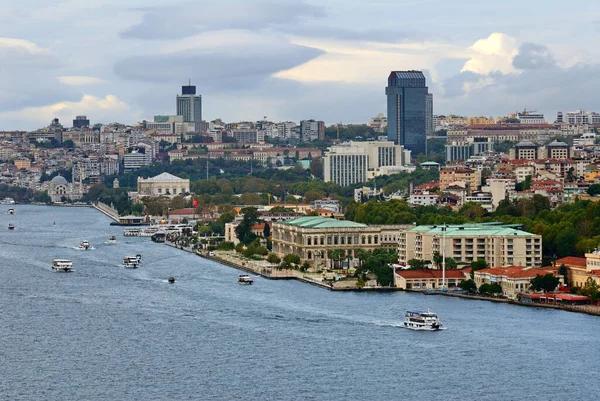 Ciragan Palast Und Istanbul Ansicht Luftaufnahme — Stockfoto