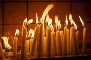 candles in the church clipart