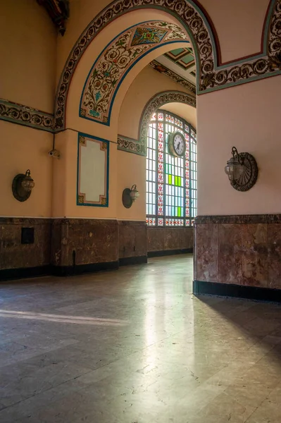 Detalles Arquitectónicos Interiores Histórica Estación Haydarpaa Del Período Otomano Estambul — Foto de Stock