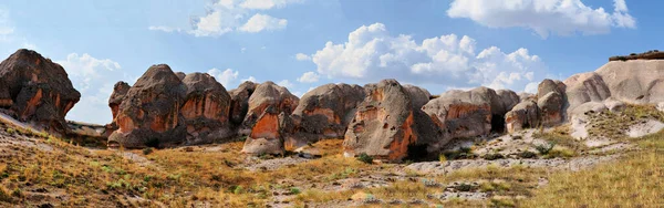 Vista Panorâmica Larga Escala Capadócia Formações Geológicas Naturais Extraordinária Beleza — Fotografia de Stock