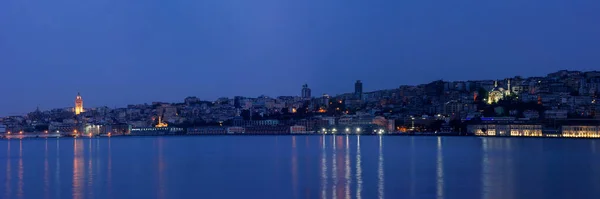 Istanbul Crépuscule Avant Lever Soleil Turquie Vue Panoramique Istanbul Depuis — Photo