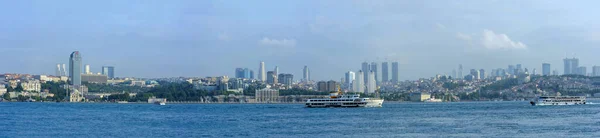 Vue Panoramique Sur Ville Côté Européen Istanbul Depuis Bosphore — Photo