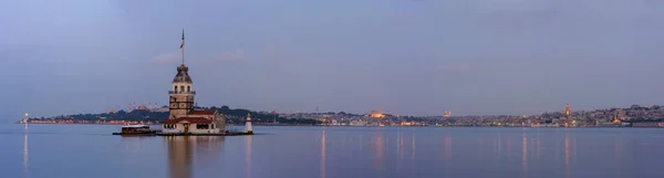 Panoramatický Pohled Istanbul Pozadí Věže Galata Zlatého Rohu Mešity Sultána Stock Fotografie