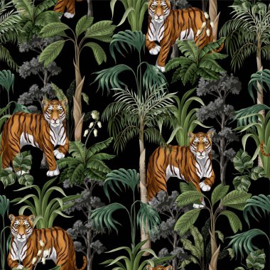 Kaplan ve orman ağaçlarıyla kusursuz bir düzen. Vektör