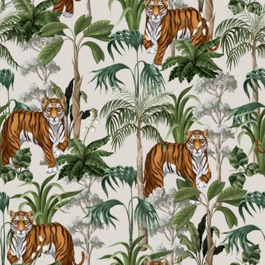 Kaplan ve orman ağaçlarıyla kusursuz bir düzen. Vektör