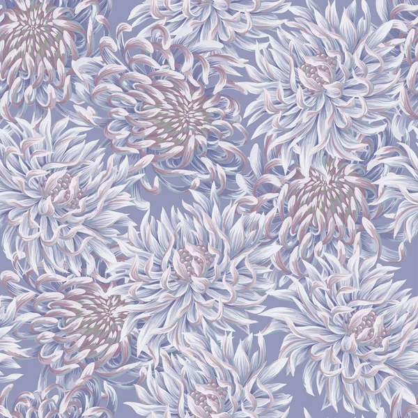 Nahtloses Muster Mit Chrysanthemen Vektor — Stockvektor
