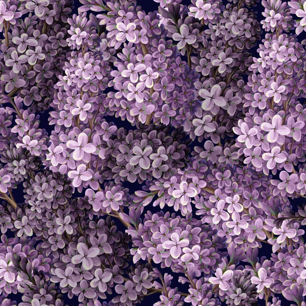 Seamless Pattern Lilacs Vector — Stock Vector