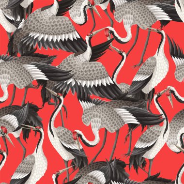 Dans eden crenies ile kusursuz desen. Vektör