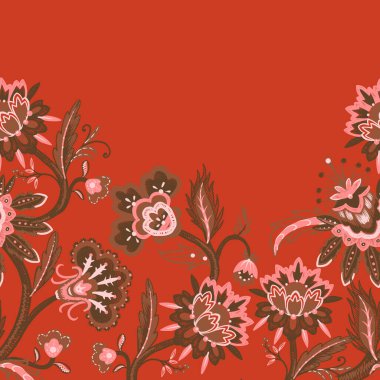 Nakışlı Kızılderili unsurları ile sınır. Vektör