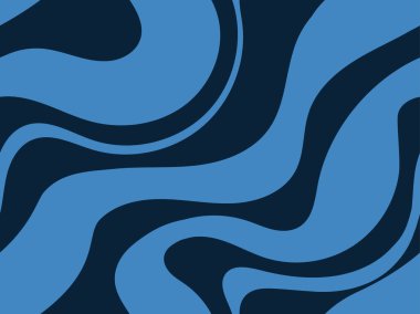 Basit dalgalar. Tek renkli, soyut, dikişsiz desen. Vektör karalama el çizimi illüstrasyonu