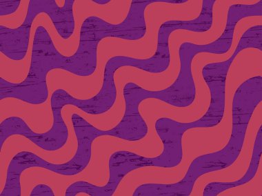 Basit desenli dalgalar. Tek renkli, soyut, dikişsiz desen. Vektör karalama el çizimi illüstrasyonu