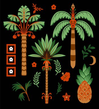 Basit avuç içleri ve geometrik elementler izole edildi. Vektör