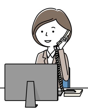 Polis merkezinin önünde takım elbiseli bir kadın arıyor. Polis merkezinin önünde takım elbiseli bir kadın arıyor..