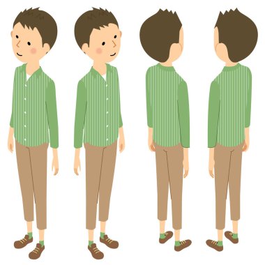 Man drawn in isometric drawing/This is an isometric illustration of a man.