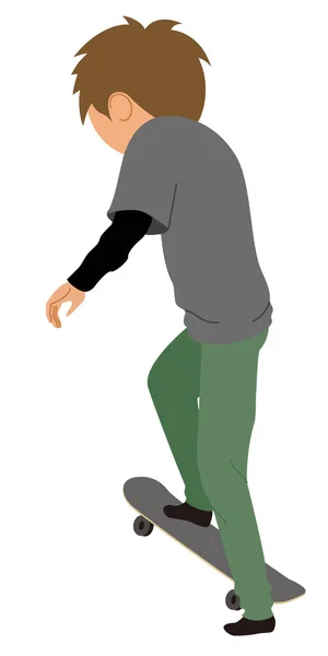 Молодой Человек Скейтборде Иллюстрация Молодого Человека Скейтборде — стоковый вектор