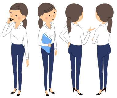 Isometric drawing of a woman/This is an isometric illustration of a woman.