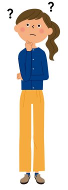 Merak eden genç bir kadın. Merak eden genç bir kadının resmi..