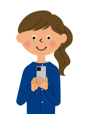 - Akıllı telefon kullanan genç bir kadın. - Bu akıllı telefon kullanan genç bir kadının resmi..