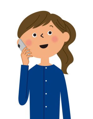 - Akıllı telefondan konuşan genç bir kadın. - Bu akıllı telefondan konuşan genç bir kadının çizimi..