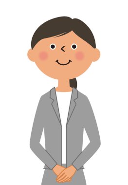 - Elleri önünde katlanmış bir takım elbiseli kadın. - Bu, elleri önünde katlanmış takım elbiseli bir kadının resmi..