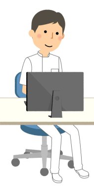 Bir Pc çalışır bir hemşire bir örnektir.