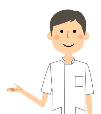 Bir erkek hemşirenin açıklama yaptığı bir resim..