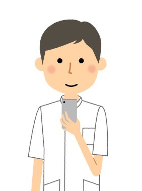 Bir akıllı telefon çalışır bir hemşire bir örnektir.