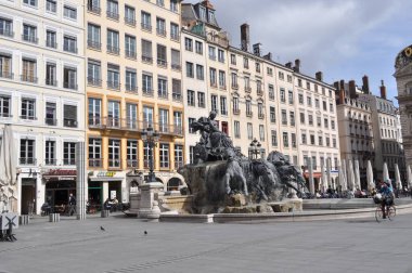 20 Mart 2023 'te. Terreaux 'nun Yeri. Ana çeşme.  .