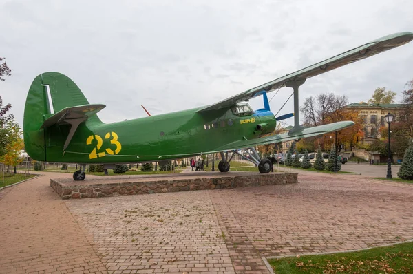 Kyjev Ukrajina Října2022 Letoun Expozici Státního Polytechnického Muzea Ntuu Kpi — Stock fotografie