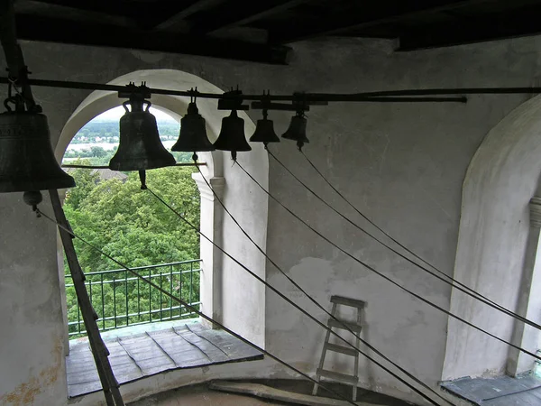 Bells in the interior of the bell tower of the Orthodox Church